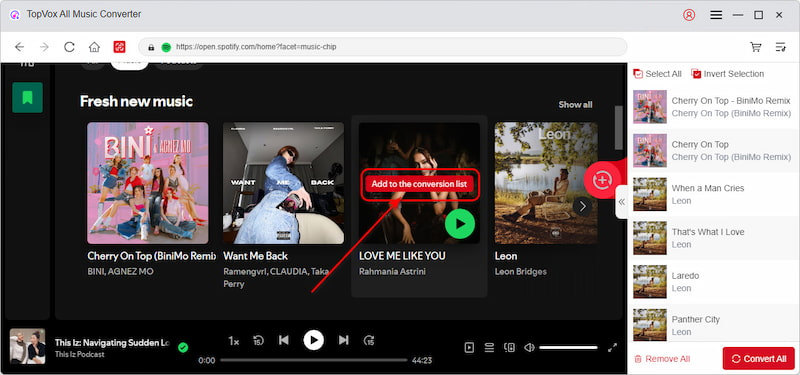 Topvox All Music Converter Add
