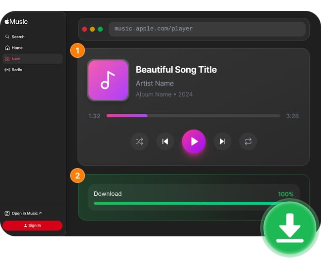 Integrated Apple Music Web Player