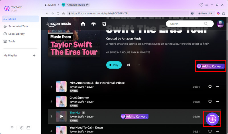 Choose Amazon Music Platform