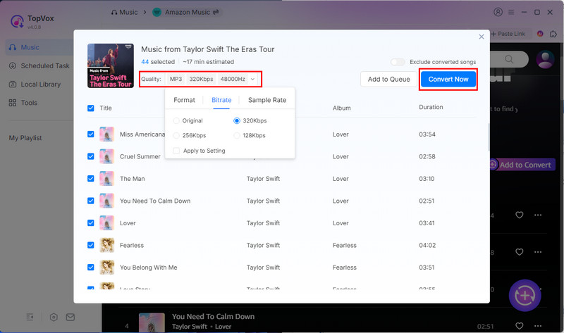 Set Output Format and Quality