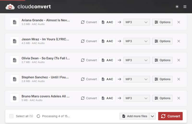 Convert Aac To Mp3 In Cloudconvert