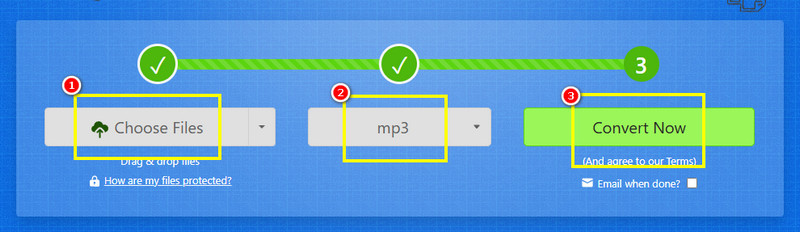Transfer AAC to MP3 Zamzar