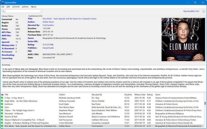 Openaudible AAX to MP3 Converter