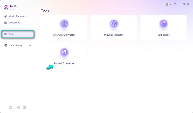 Access Format Converter In Topvox All Music Converter