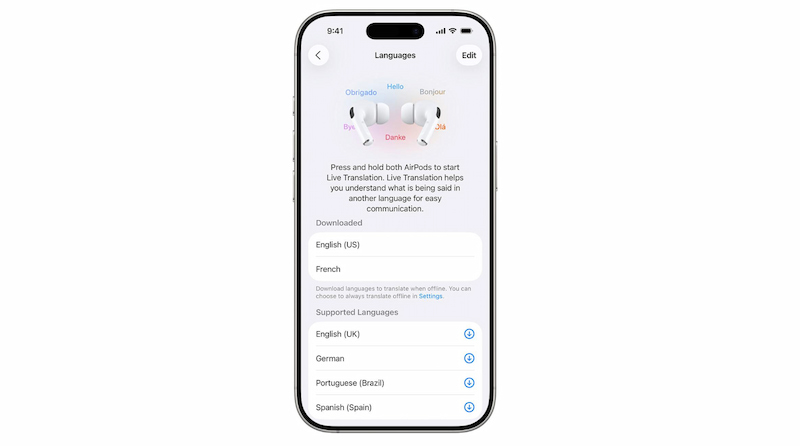 iPhone Download Languages