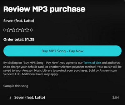 Confirm Buy Amazon Music
