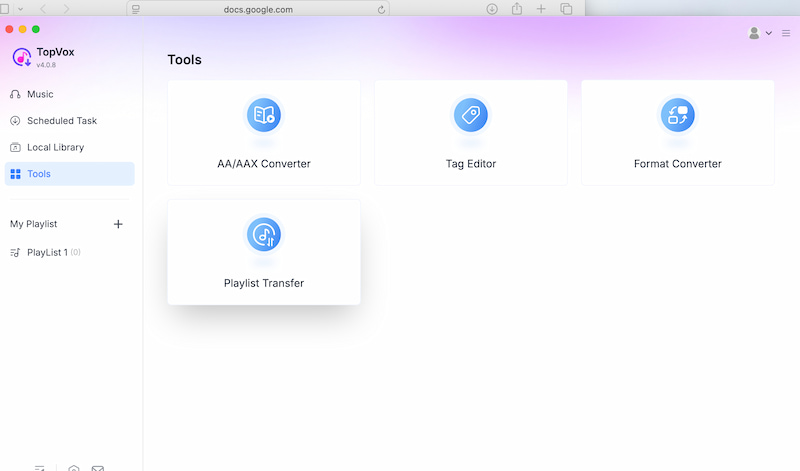 Topvox All Music Converter Playlist Transfer