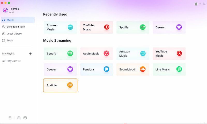 Topvox Audible Platform