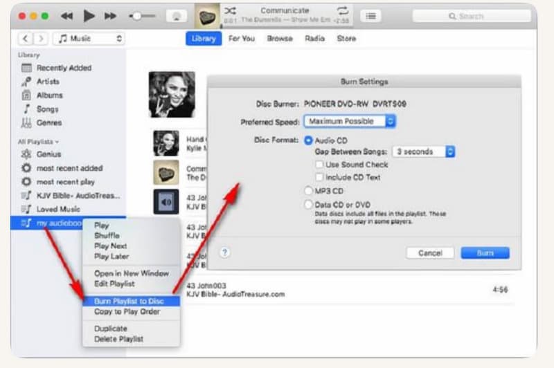 Itunes Burn Audible to CD