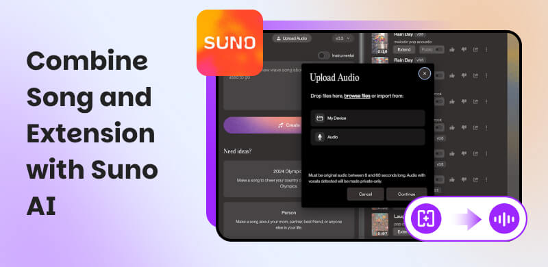 Combine Song and Extension Suno AI