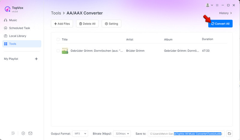 Convert AAX Files to MP3