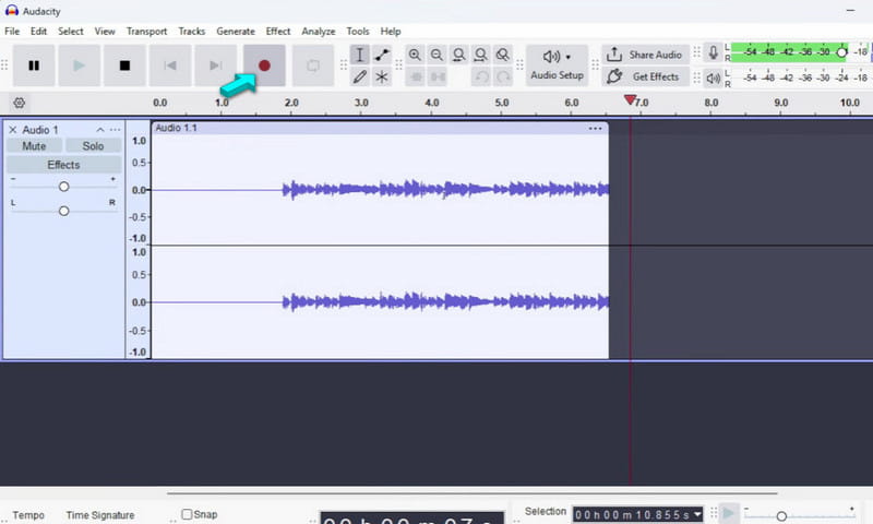 Initiate AAX Recording in Audacity