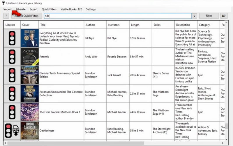 Sync Audible Library in Libation