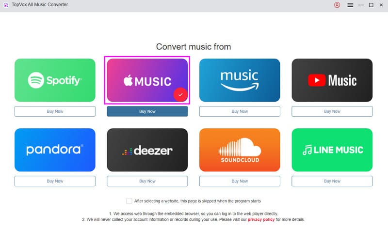 Click Apple Music Platform Topvox