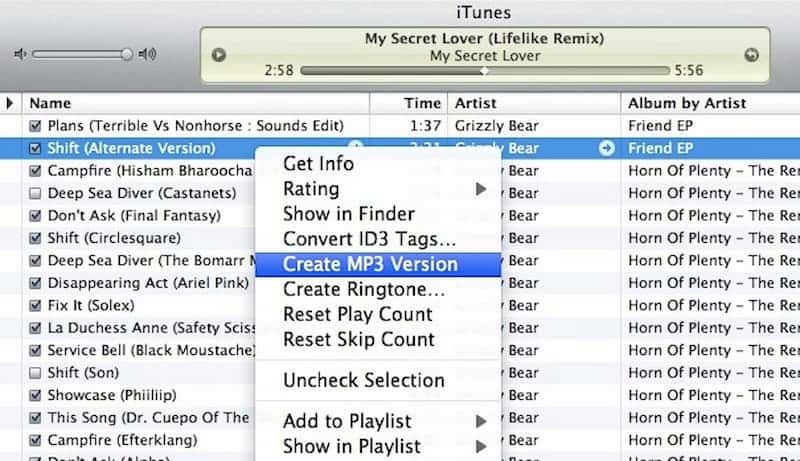 Itunes Convert to MP3