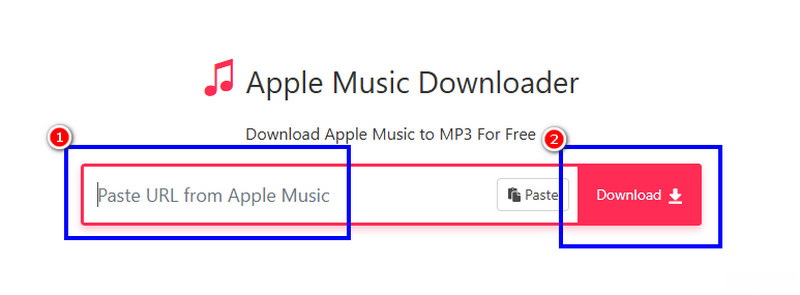 Paste Link Download Button Apple Music Downloader