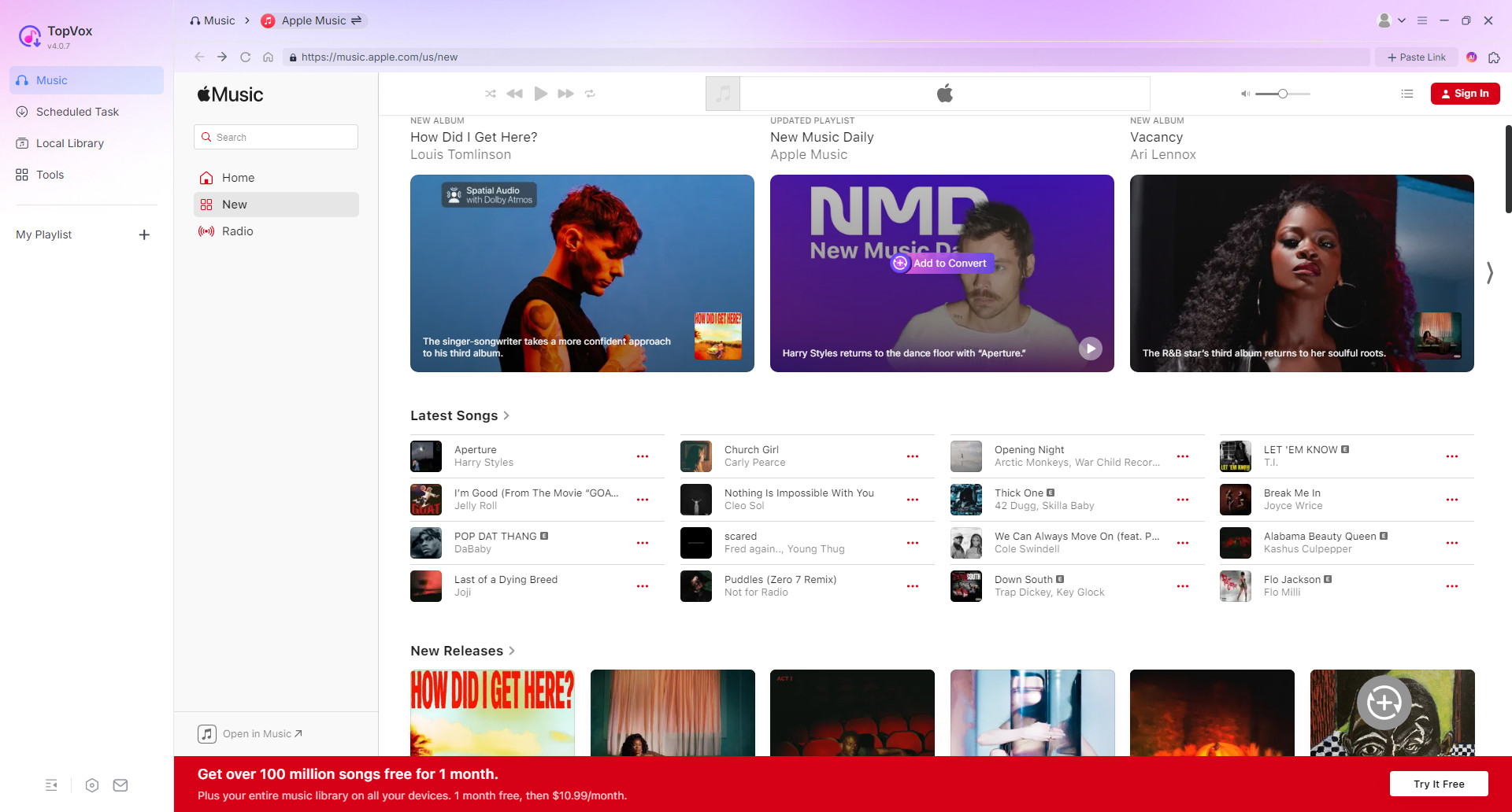 Topvox Convert Apple Music