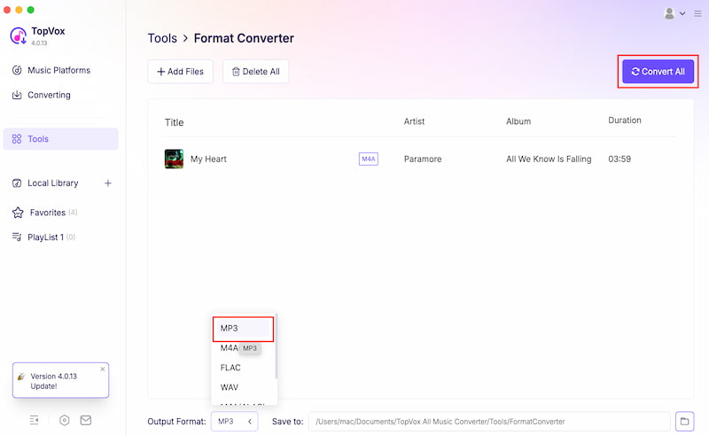 Topvox All Music Converter Mp3 Output