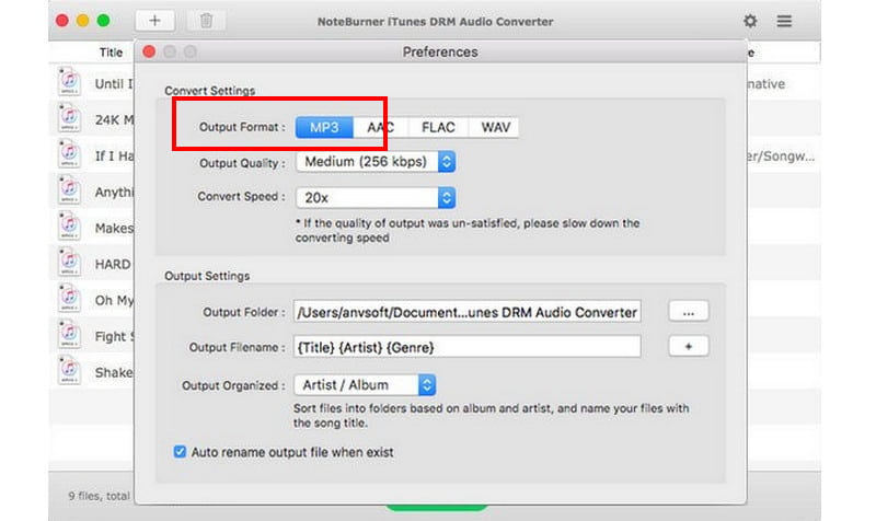 Transcode M4P to MP3 Noteburner