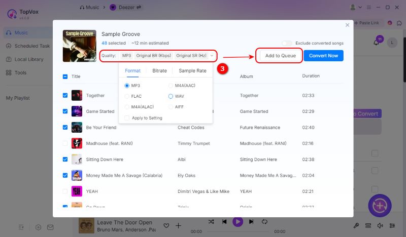 Add Deezer Music to Queue