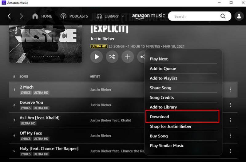 Download Amazon Music From Library
