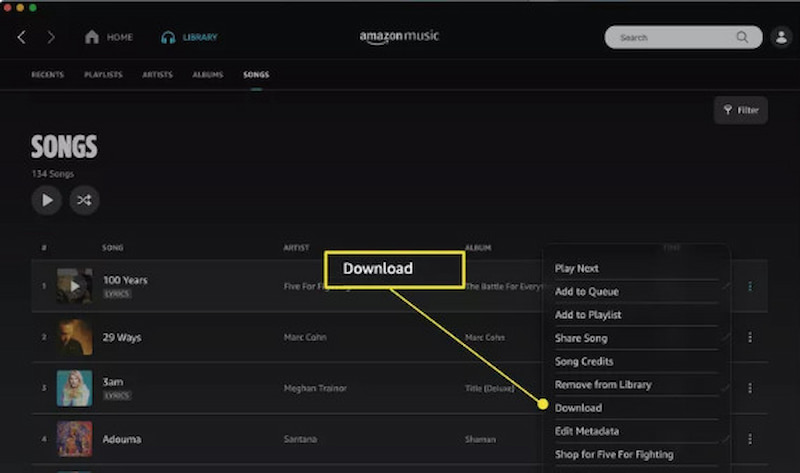 Download Purchased Amazon Music