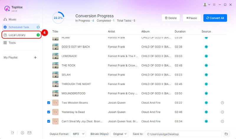 Find Songs in Local Library