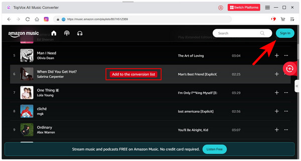 Topvox Add Conversion