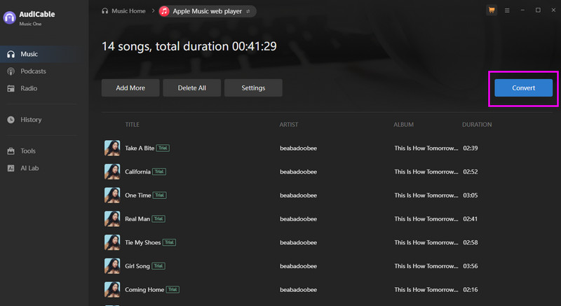 Convert Button Audicable