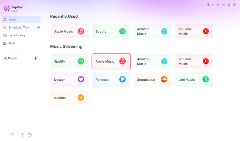 Topvox Choose Apple Music Platform