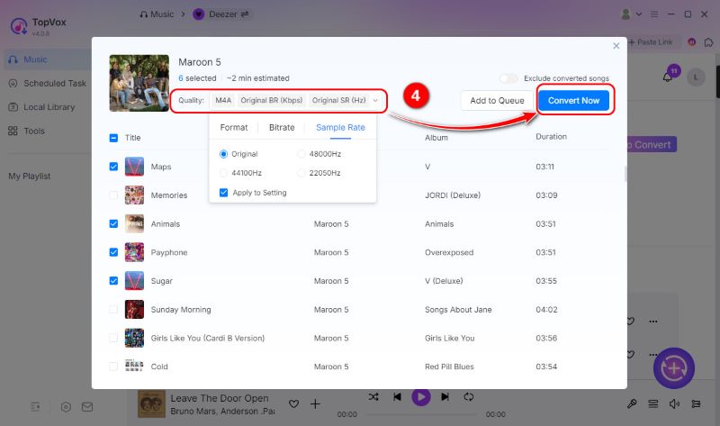 Change Audio Format And Start Convert