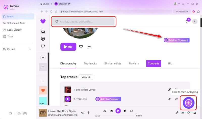 Search And Add Deezer Music