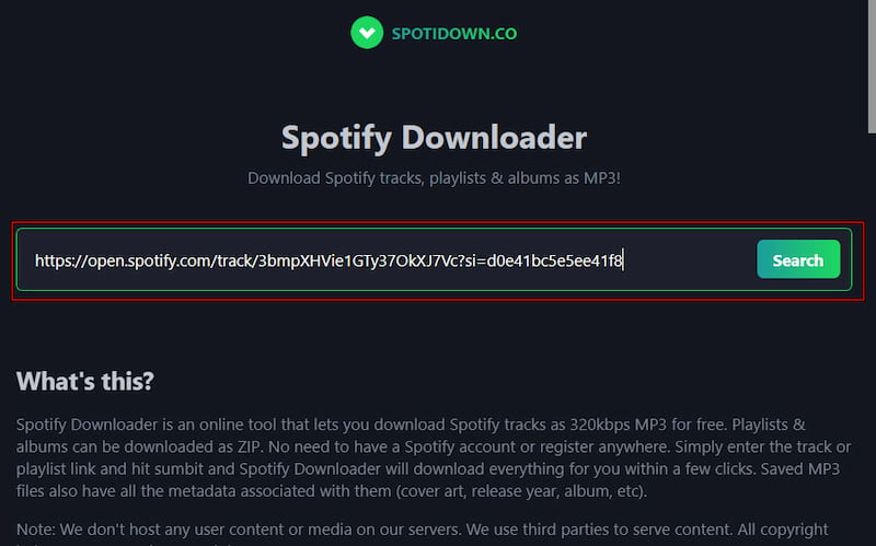 Paste Spotify Link Online