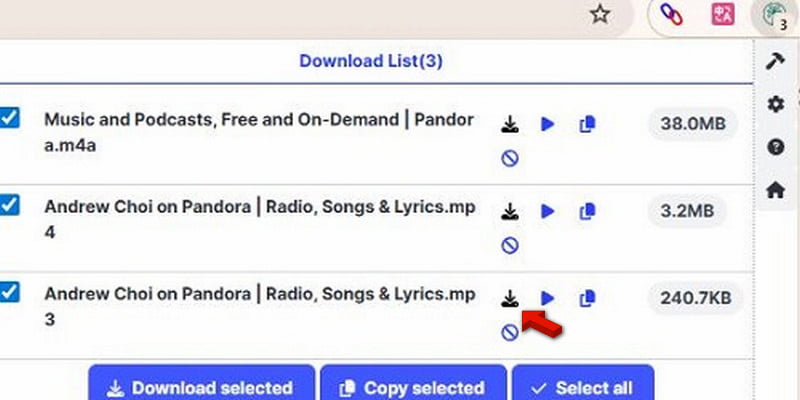 Download Detected Music In Coconut Video Downloader