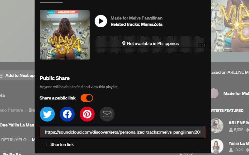 Copy Soundcloud Track Link Online