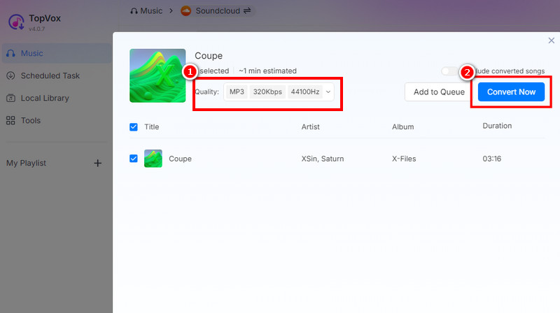 Format Quality Convert Now Topvox