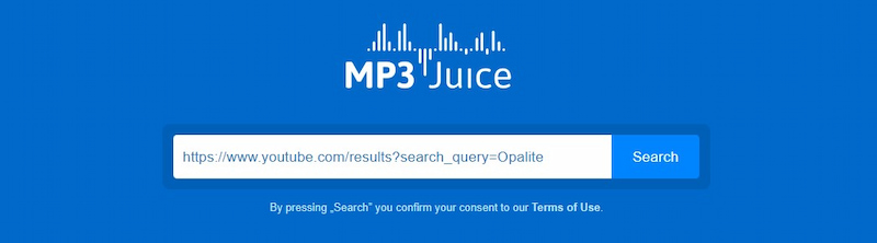MP3juice Pasted Link From Youtube