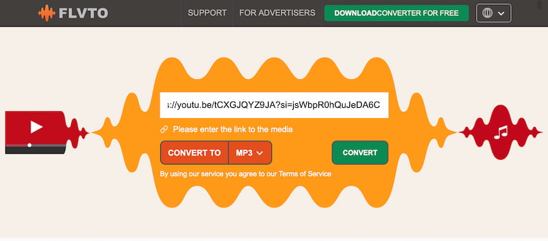 Flvto Convert Button