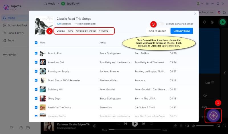Choose The Spotify Songs