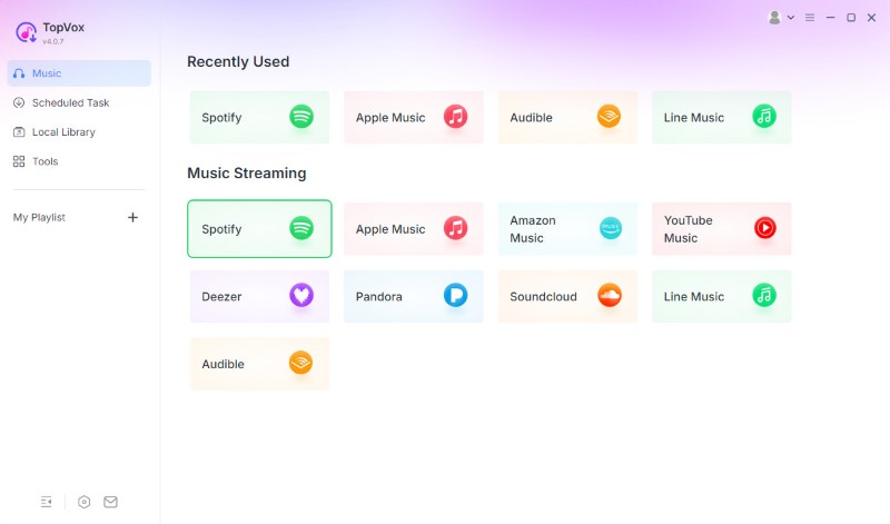 Topvox Web Player Spotify