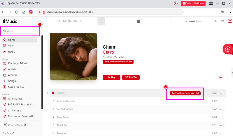 Add To Conversion List Topvox