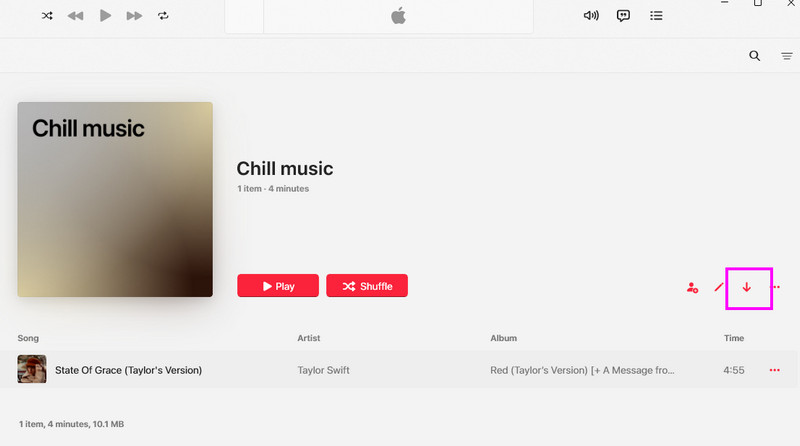 Arrow Down Apple- Music