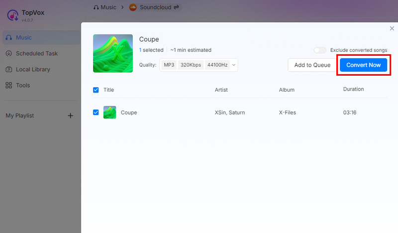 Convert Now Button Topvox