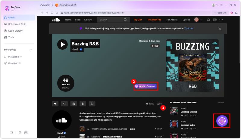 Add Soundcloud Songs to Convert