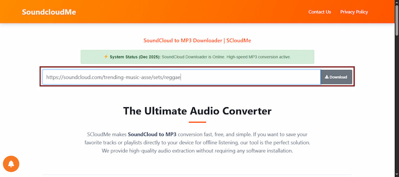 Pste Copied Soundcloud Link