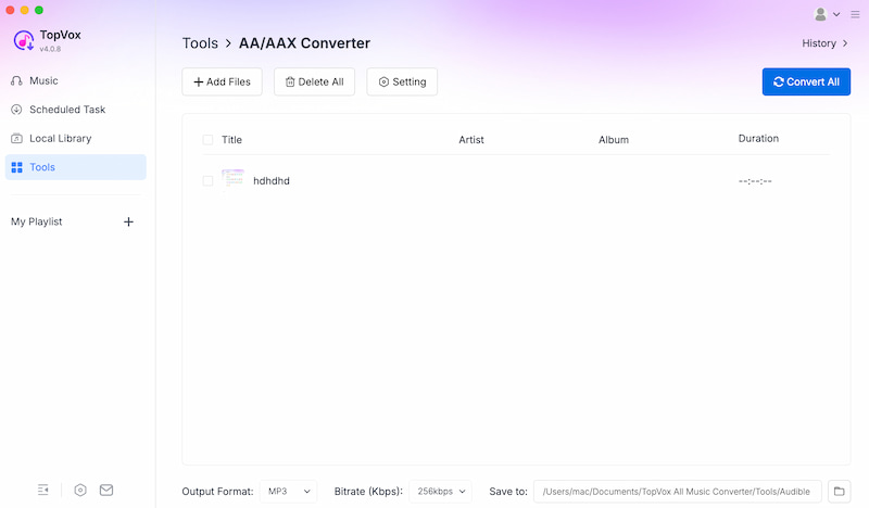 Topvox All Muisc Converter Convert Aax File