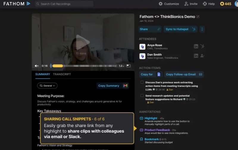 Fathom AI Share Transcript