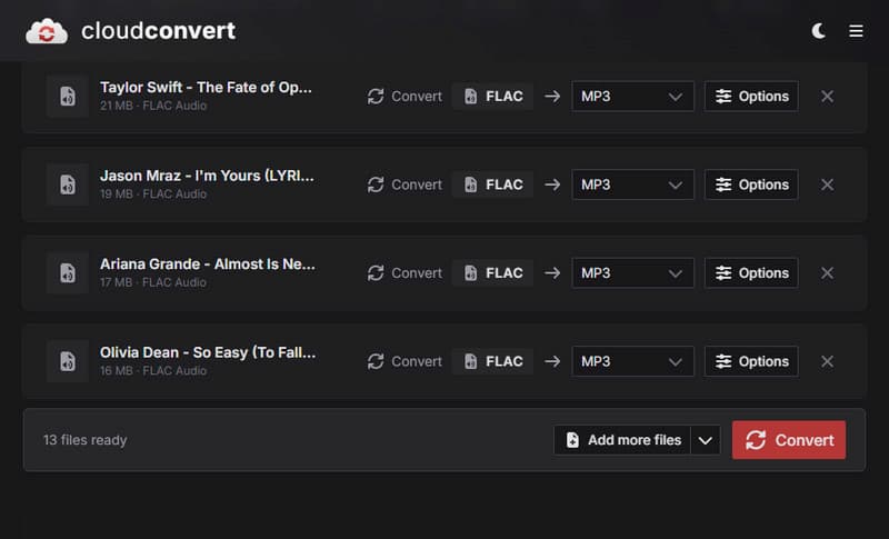 Convert Flac To Mp3 In Cloudconvert