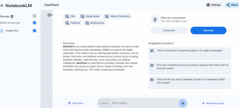 NotebookLM Transcription
