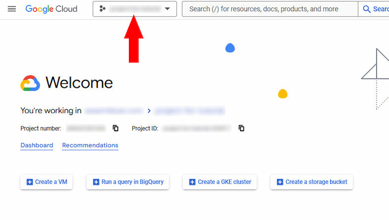 Create google cloud project